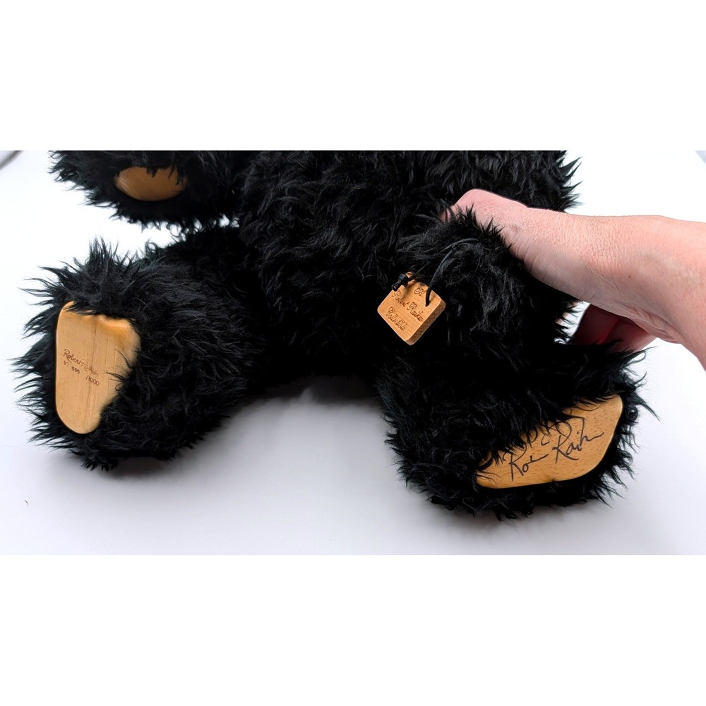 Robert Raikes Collectible Black Bear Wooden Face Limited Edition 660/1000 Signed - Picture 2 of 9
